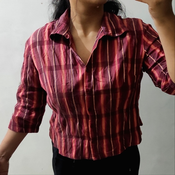 Vintage Oversized Crop Shirt ❤ - Picture 14 of 14